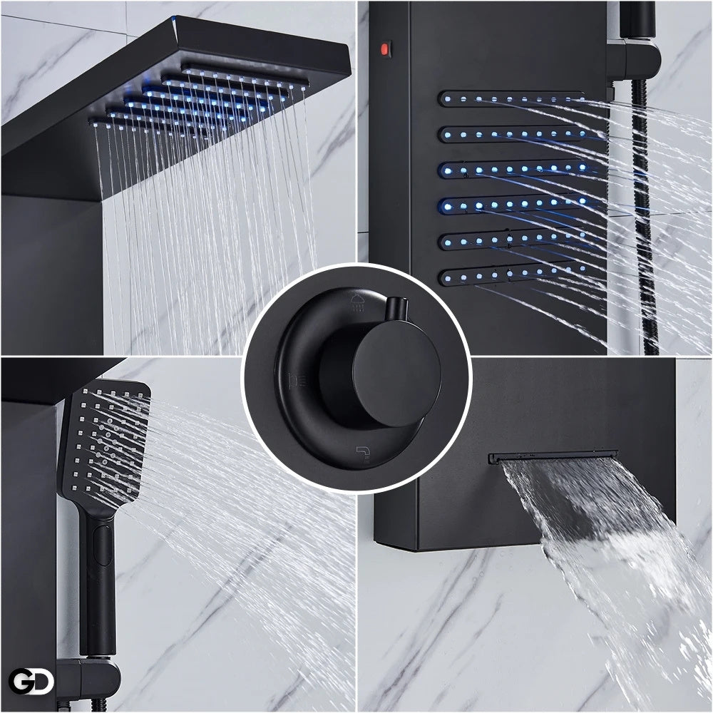 Colonne de Douche Hydromassante LED