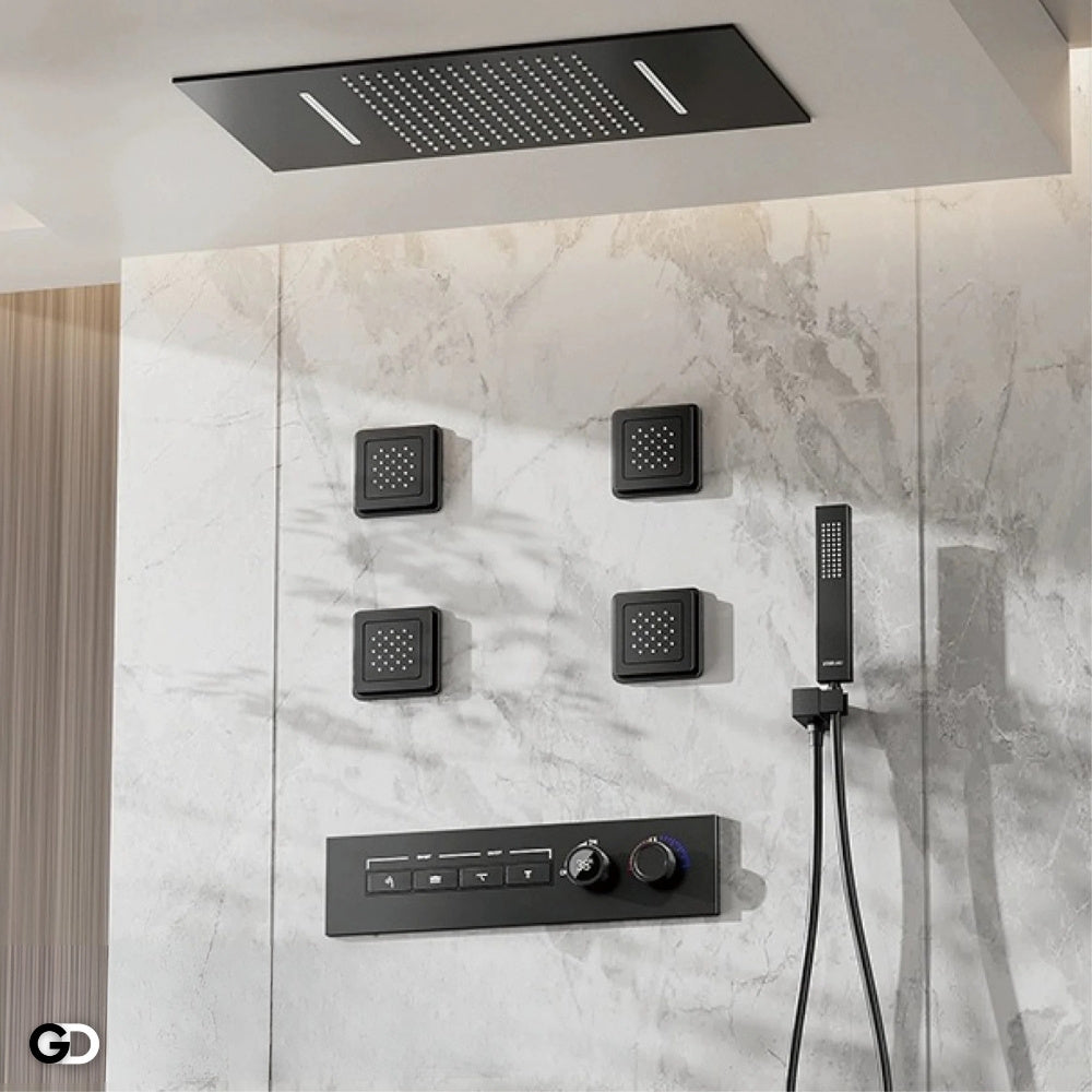 Colonne de Douche Encastrable Thermostatique LED