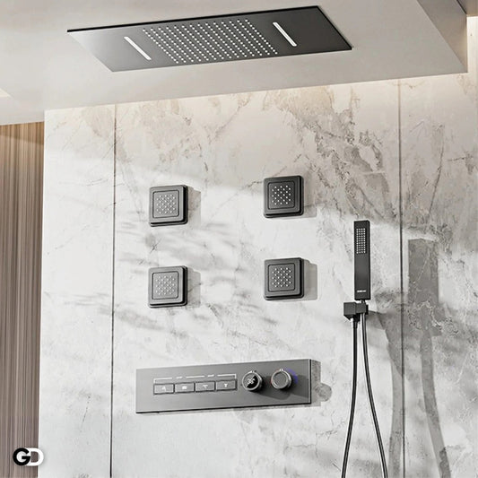 Colonne de Douche Encastrable Thermostatique LED