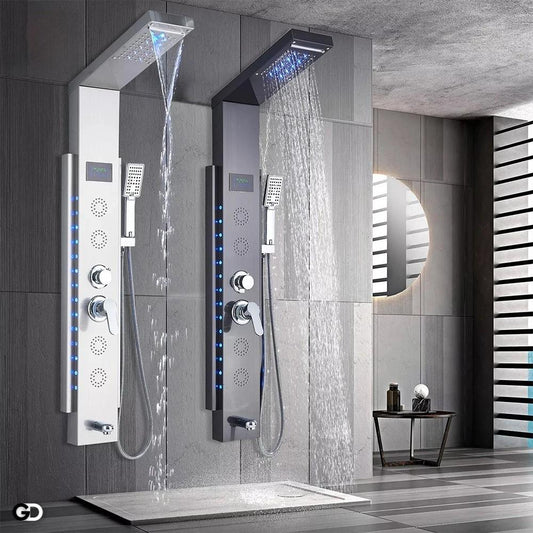 Colonne de Douche Hydromassante LED - GoldenDouche